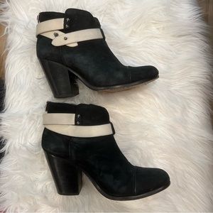 Rag & bone Harrow black suede booties